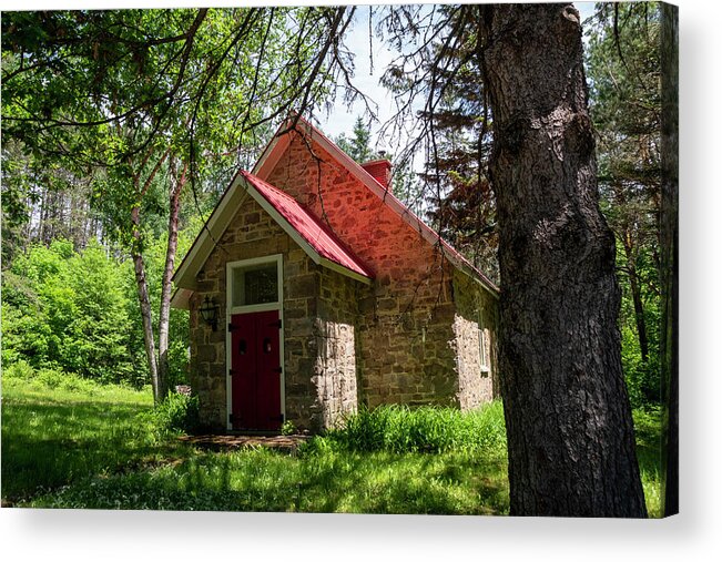 Williamsport Acrylic Print featuring the photograph Old Schoolhouse in the Woods by John Twynam