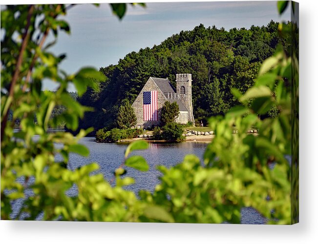 Old Acrylic Print featuring the photograph Old Stone Church in August by Monika Salvan