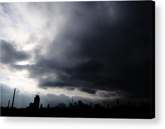 City Acrylic Print featuring the photograph Ominous by Kreddible Trout