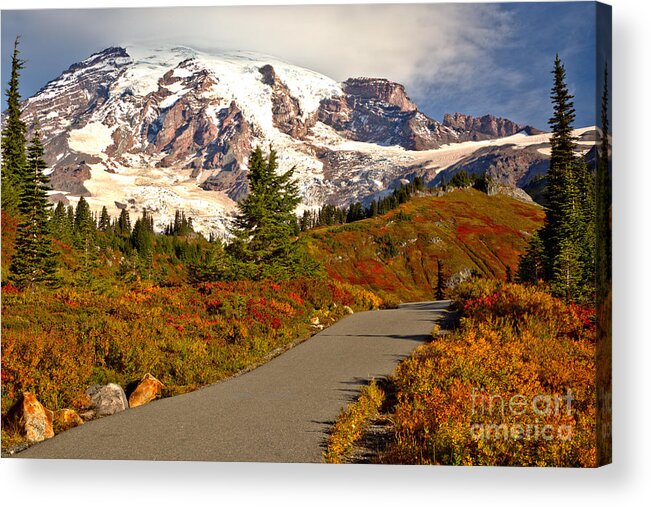 Mt Acrylic Print featuring the photograph On The Trail To Paradise by Adam Jewell