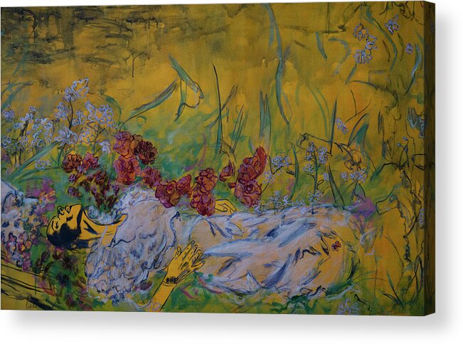 Flowers Acrylic Print featuring the painting Ophelia II by Cecilie Rose