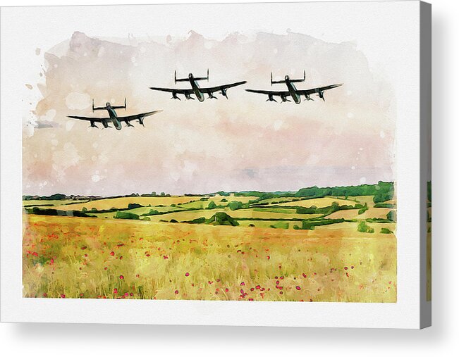 Art Acrylic Print featuring the digital art Our Bomber Boys by Airpower Art