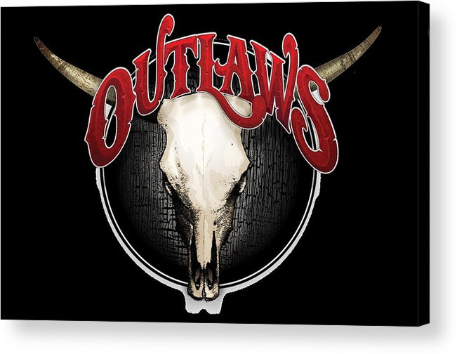 Outlaws Acrylic Print featuring the digital art Outlaws Logo by Regifikrar Regifikrar