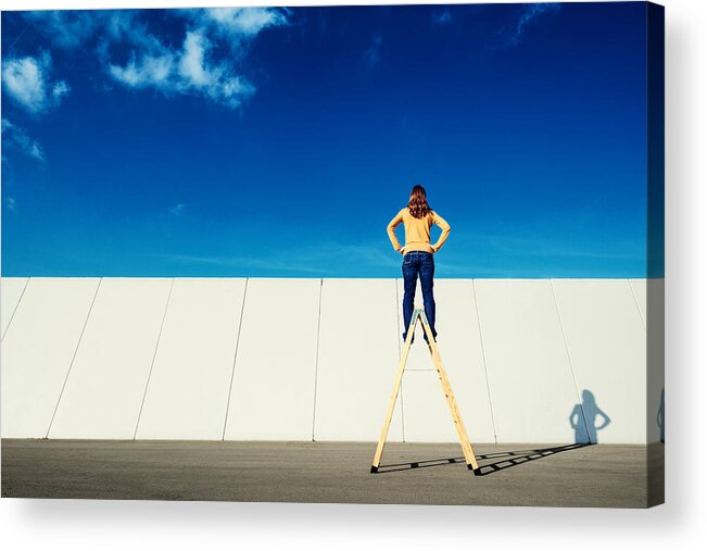 Shadow Acrylic Print featuring the photograph Overcome adversity by Ferrantraite