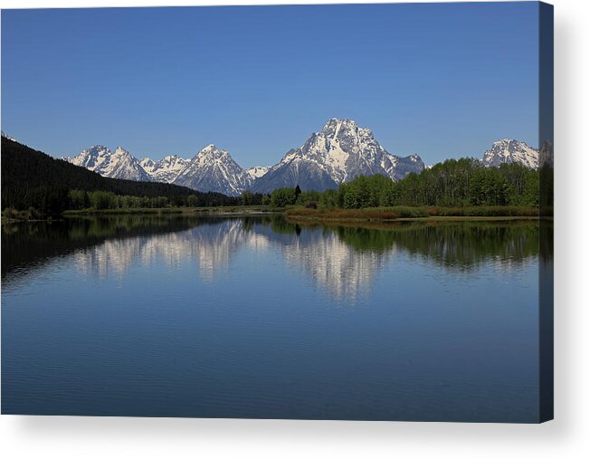 Oxbow Bend Acrylic Print featuring the photograph Grand Teton - Oxbow Bend - Snake River 2 by Richard Krebs