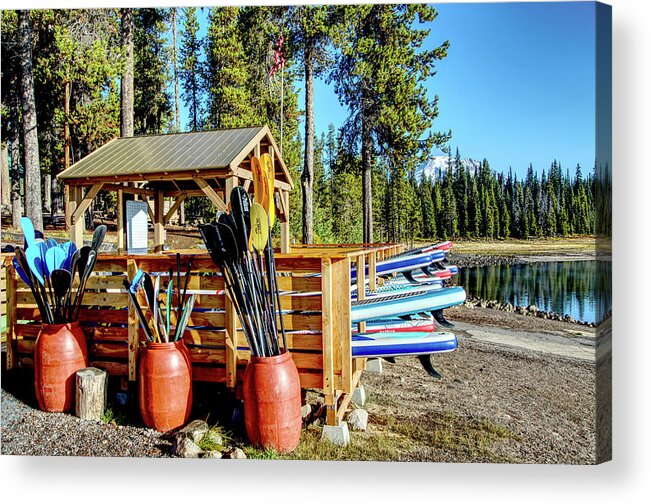 Boat Acrylic Print featuring the photograph Paddle boats by Loyd Towe Photography