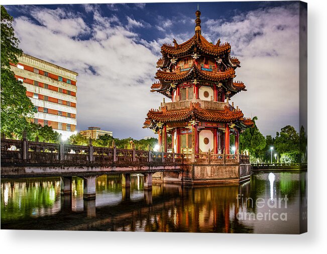 Pagoda Acrylic Print featuring the photograph Pagoda At National Taiwan Museum by Traveler's Pics