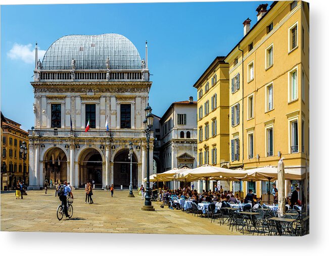 City Acrylic Print featuring the photograph Palazzo della Loggia by W Chris Fooshee