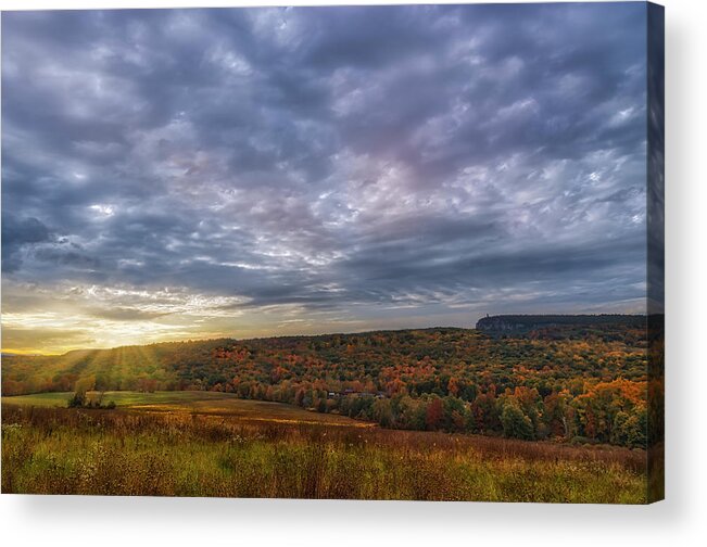 Hudson Valley Acrylic Print featuring the photograph Paltz Point Mohonk Tower by Susan Candelario