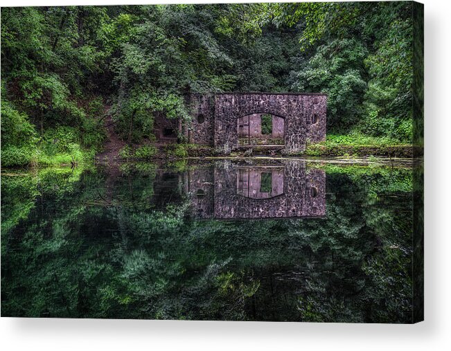 Paradise Springs Acrylic Print featuring the photograph Paradise Reflections by Brad Bellisle