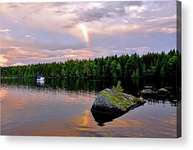 Cove Acrylic Print featuring the photograph Peaceful Cove in Maine by Monika Salvan