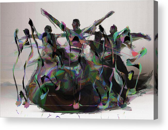Abstract Acrylic Print featuring the painting Peaceful Protests by Rafael Salazar