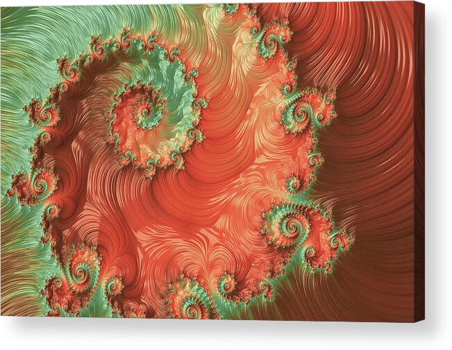 Fractal Acrylic Print featuring the digital art Pearls of the Southwest by Susan Maxwell Schmidt