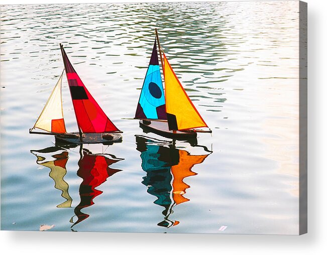 Paris Acrylic Print featuring the photograph Toy Boats by Claude Taylor