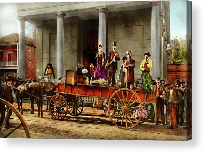 Doc Acrylic Print featuring the photograph Pharmacy - The traveling medicine show 1890 by Mike Savad