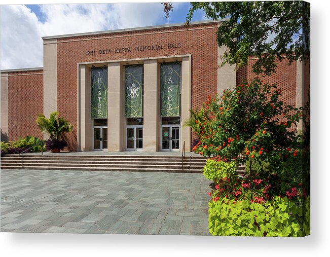 William & Mary Acrylic Print featuring the photograph Phi Beta Kappa Hall by Jerry Gammon