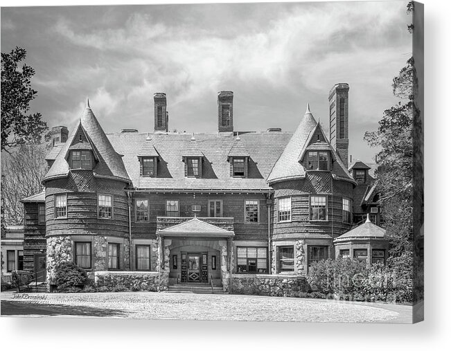 Pine Manor College Acrylic Print featuring the photograph Pine Manor College by University Icons