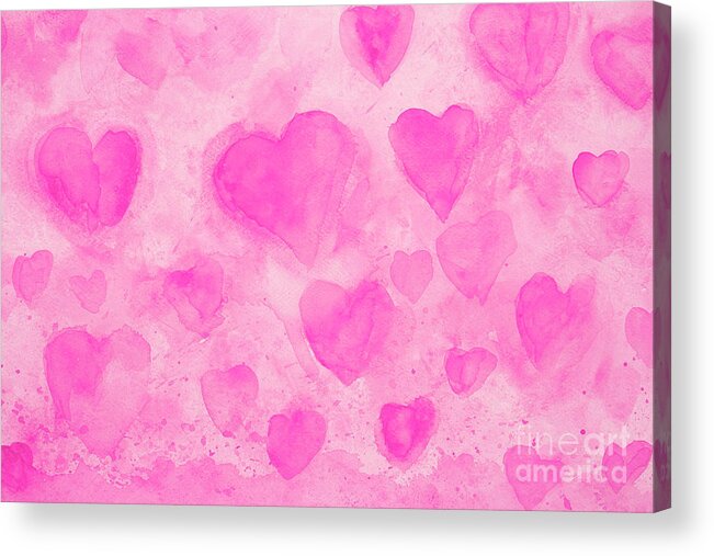 Love Acrylic Print featuring the photograph Pink Hearts by Stella Levi