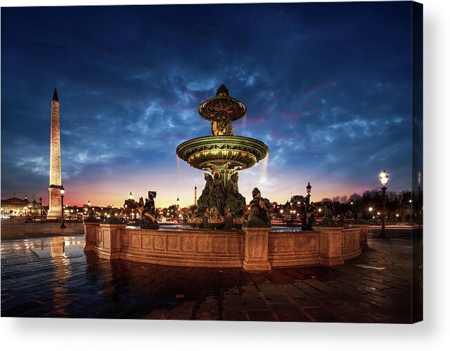 Cities Acrylic Print featuring the photograph Place de la Concorde by Serge Ramelli