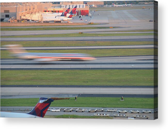 Plane Acrylic Print featuring the photograph Plane in motion by Dmdcreative Photography