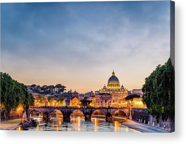 Rome Acrylic Print featuring the photograph Ponte Sant' Angelo by Alexios Ntounas
