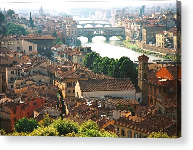 Italy Acrylic Print featuring the photograph Ponte Vecchio by Claude Taylor