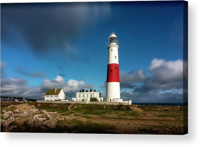 Light Acrylic Print featuring the photograph Portland Bill - Lighthouse by Chris Boulton