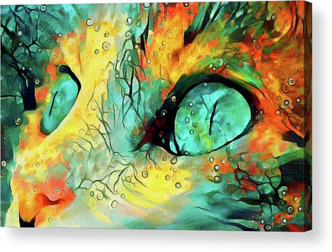 Pouncival Acrylic Print featuring the painting Pouncival by Susan Maxwell Schmidt