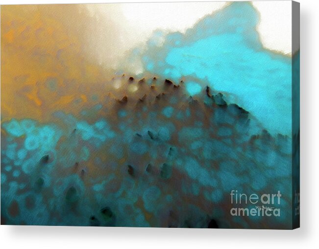Blue Acrylic Print featuring the painting Psalm 94 19. Comfort In My Anxieties. by Mark Lawrence