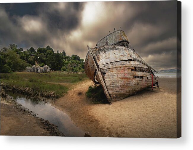 Inverness Acrylic Print featuring the photograph Pt. Reyes Shipwreck by Laura Macky