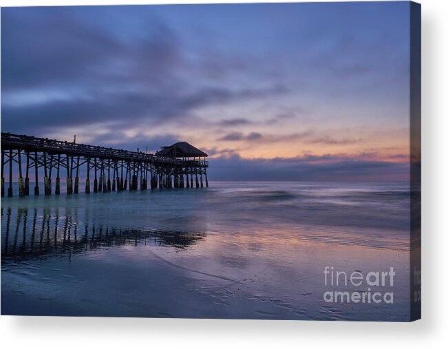 Sunrise Acrylic Print featuring the photograph Purple Cocoa Beach Morning by Brian Kamprath