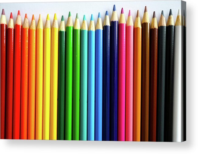 Rainbow Pencils Closeup · Creative Fabrica