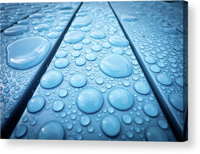 Rain Acrylic Print featuring the photograph Raindrops 2 by Nigel R Bell