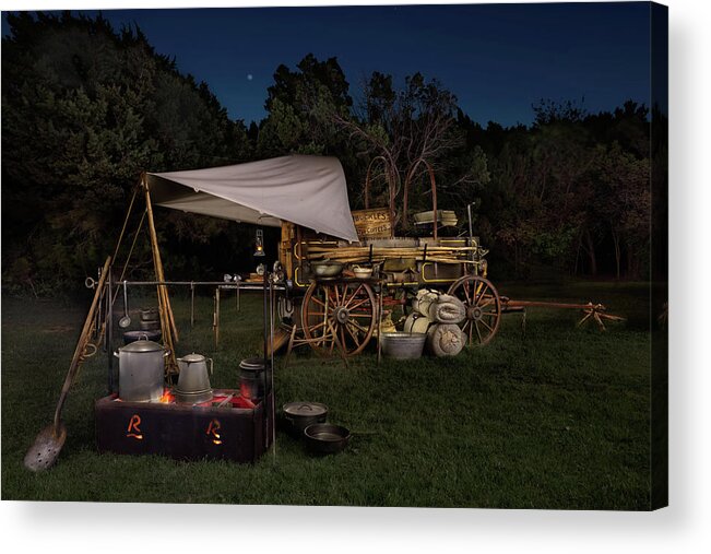 Wagon Acrylic Print featuring the photograph Rainey Creek Chuck Wagon by Steve Templeton