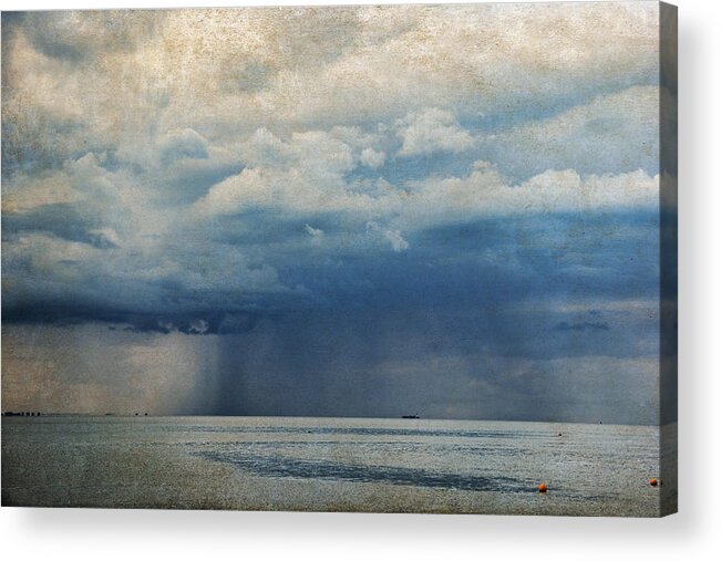 Sea Acrylic Print featuring the photograph Rainy day by Yasmina Baggili