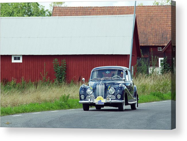 Old Car Acrylic Print featuring the photograph Rally Car 109 by Elaine Berger