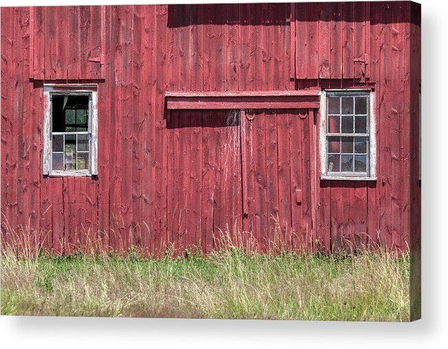 Red Barn Acrylic Print featuring the photograph Red Horse Shoe Barn by David Letts