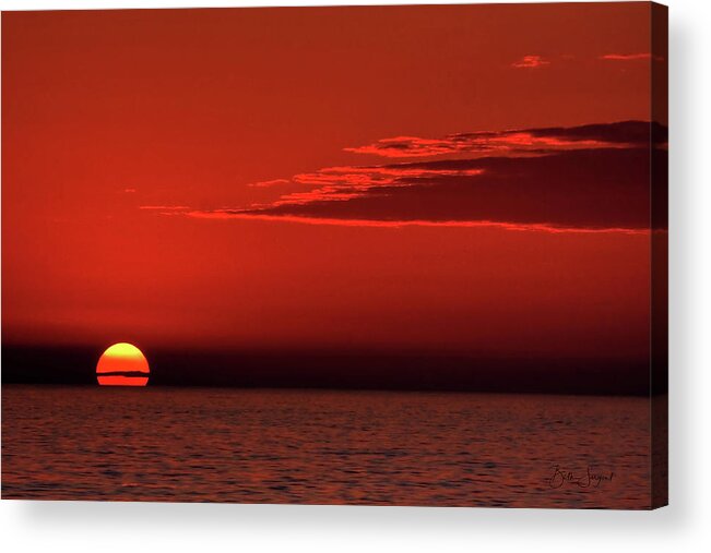 Deep Red Acrylic Print featuring the photograph Red Sun Another Planet by Beth Sargent