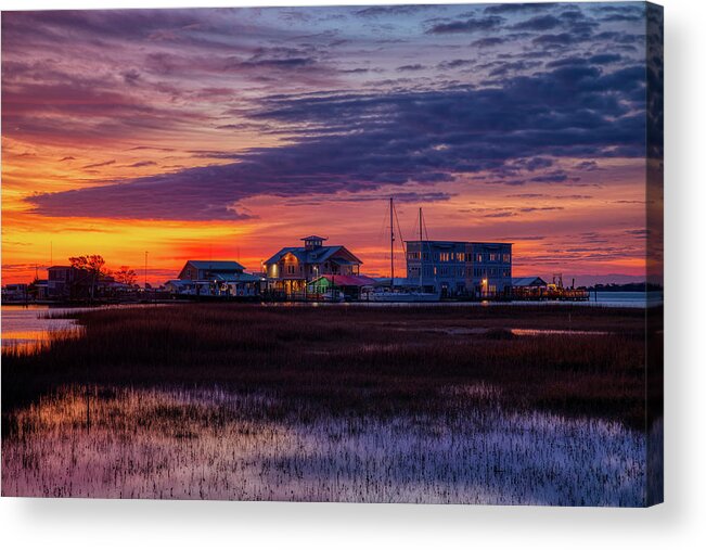 Southport Acrylic Print featuring the photograph Red sunrise by Nick Noble