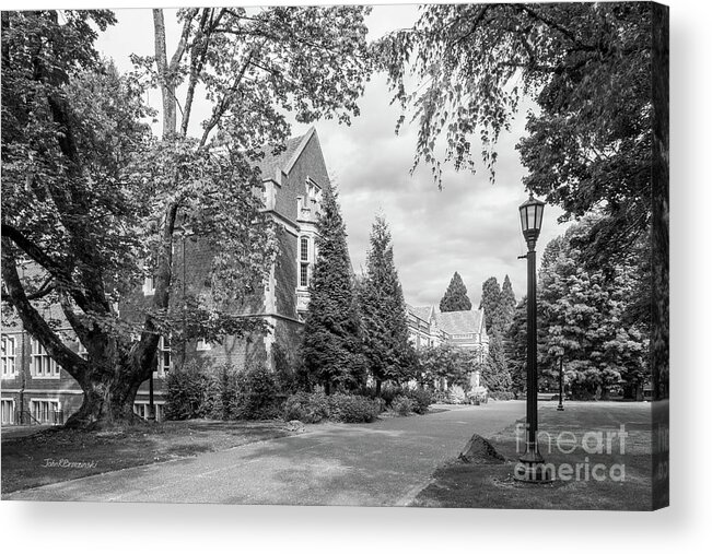 Reed College Acrylic Print featuring the photograph Reed College Campus Landscape by University Icons