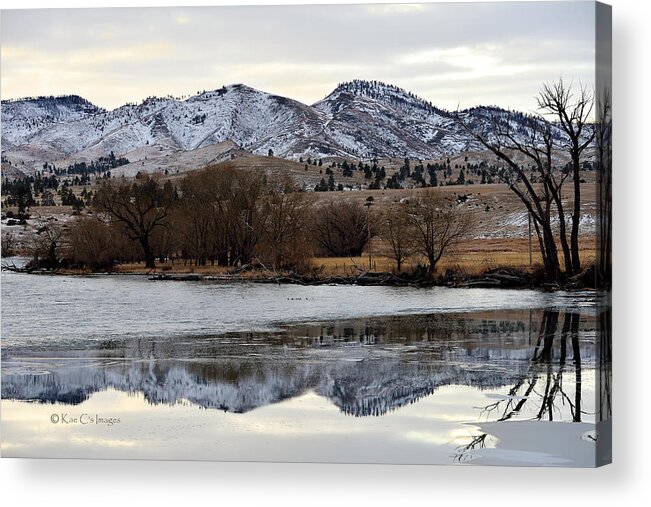 Snow Acrylic Print featuring the photograph Reflections In Icy Waters by Kae Cheatham