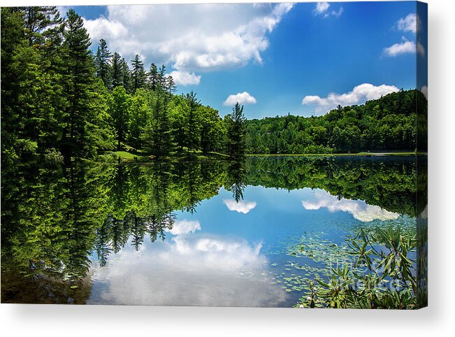 Lake Acrylic Print featuring the photograph Reflections on Bass Lake by Shelia Hunt