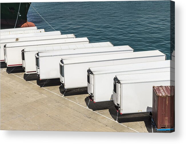 Cool Attitude Acrylic Print featuring the photograph Refrigerated containers by J2r