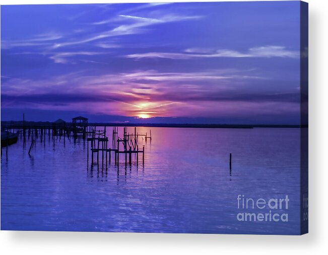 Sky Acrylic Print featuring the photograph Rest Well World Purple Sunset by Roberta Byram