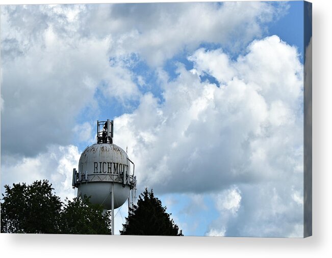 Tower Acrylic Print featuring the photograph Richmond Water Tower by Kathy K McClellan