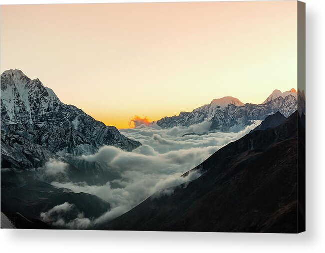 Himalayas Acrylic Print featuring the photograph River of Clouds by Jose Luis Vilchez