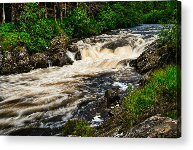 Scotland Acrylic Print featuring the photograph River Orchy Rapids #2 - Scotland by Stuart Litoff