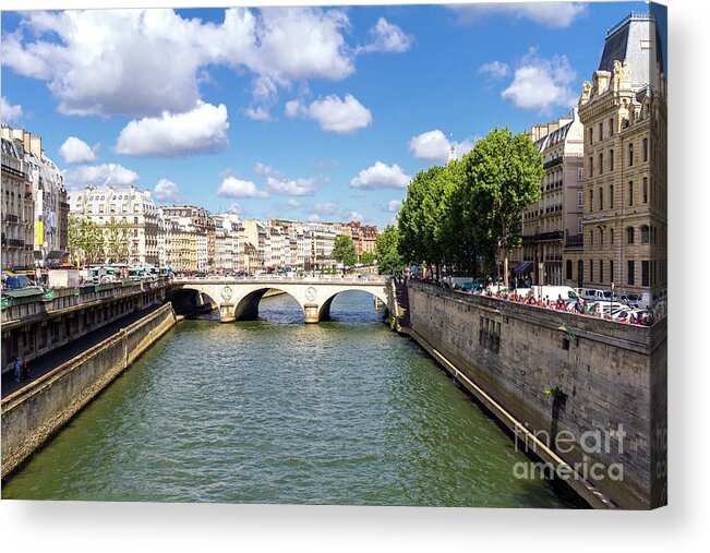 France Acrylic Print featuring the photograph River Seine, Paris, France by Elaine Teague