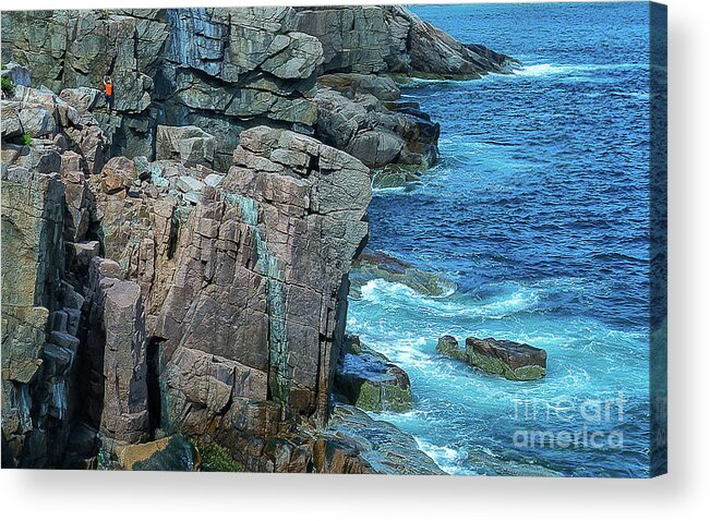 Rock Acrylic Print featuring the photograph Rock Climber by David Rucker