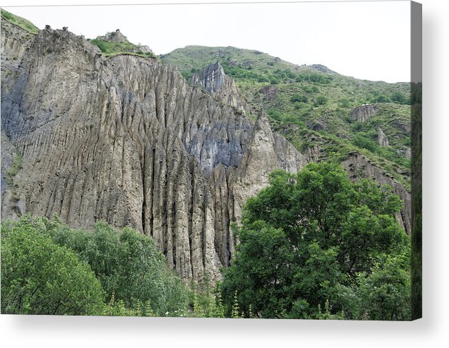 Outdoors Acrylic Print featuring the photograph Rock formations near the Russia/Georgia border in the Argun River Valley by Vyacheslav Argenberg